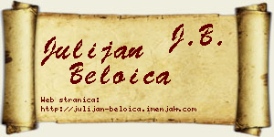 Julijan Beloica vizit kartica